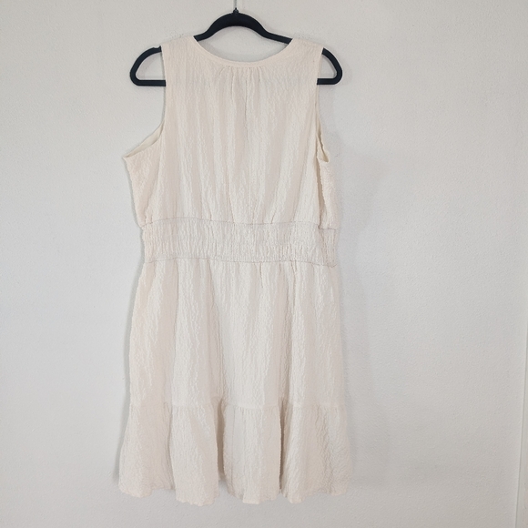 Maurice's Bare Notch Neck Skater Dress Ivory Size XL - Picture 5 of 9